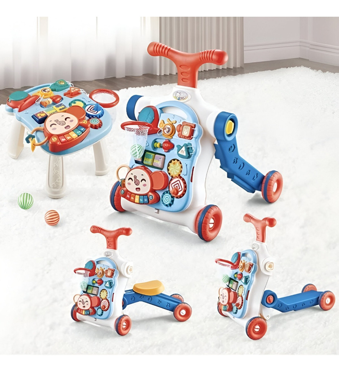 ANDADOR MULTIFUNCIONAL APRENDIZAJE BEBÉS 5EN1 MUSICAL JHN - 3