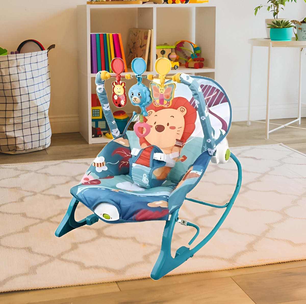 SILLA AJUSTABLE VIBRACIÓN TRANQUILIZADORA MÚSICA BEBÉ JHN - 6
