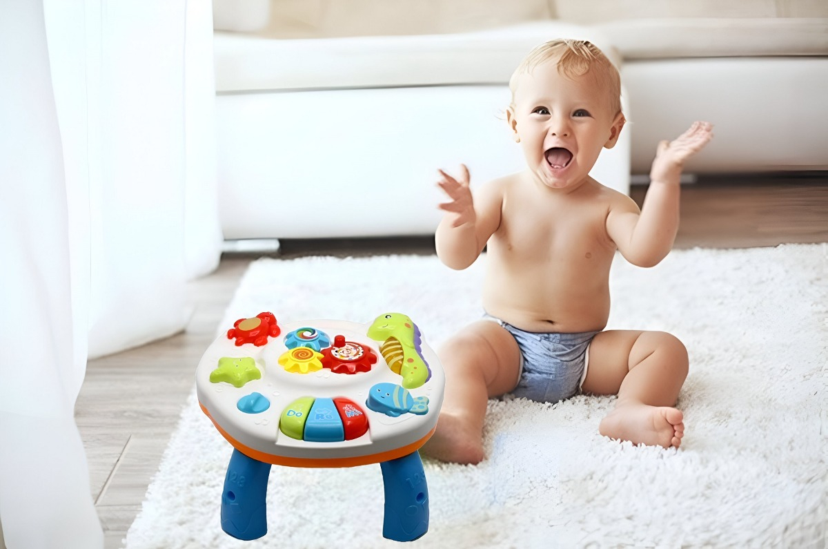 JUGUETE DIDÁCTICO MESA APRENDIZAJE MUSICAL 2 EN 1 NIÑOS JHN MULTICOLOR - 4