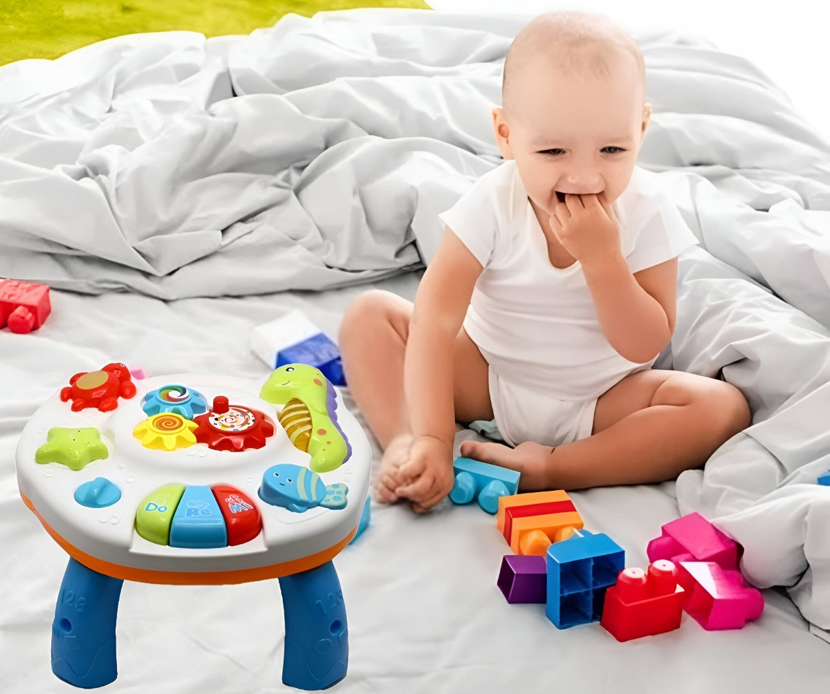 JUGUETE DIDÁCTICO MESA APRENDIZAJE MUSICAL 2 EN 1 NIÑOS JHN MULTICOLOR - 5
