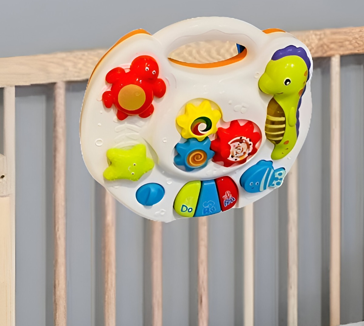 JUGUETE DIDÁCTICO MESA APRENDIZAJE MUSICAL 2 EN 1 NIÑOS JHN MULTICOLOR - 6