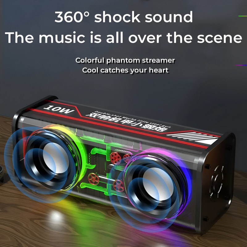 PARLANTE ALTAVOZ PORTATIL INALAMBRICO STEREO BLT 5.0 MUSICA - 4