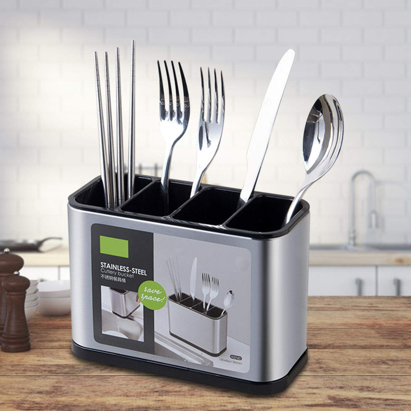 SET 2 ORGANIZADOR CUBIERTOS ESCURRIDOR UTENSILIOS COCINA LAU - 3