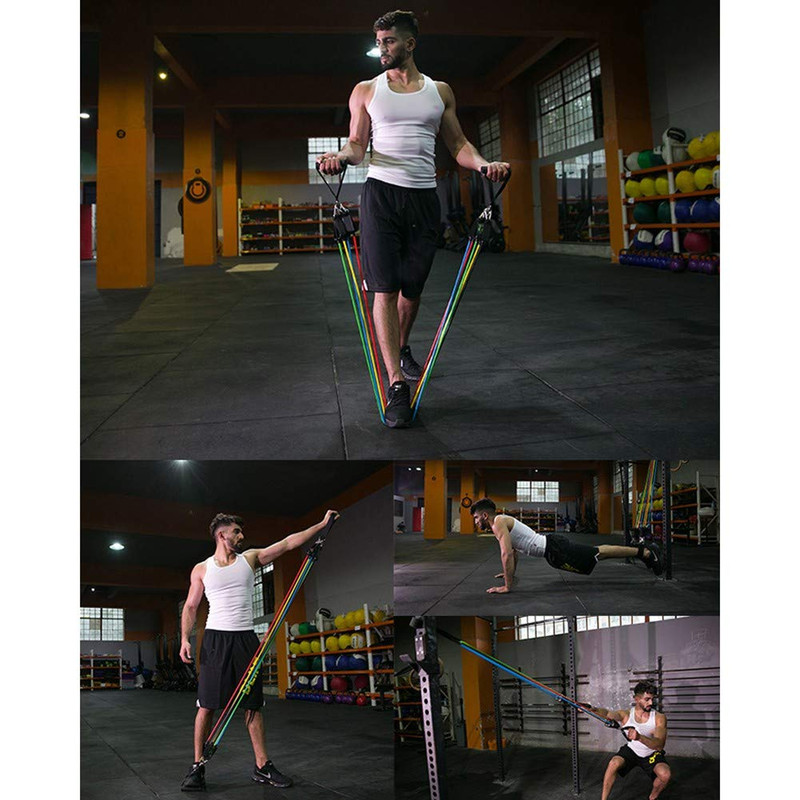 SET 2 JUEGOS BANDAS ELASTICA FITNES ENTRENAMIENTO GYM LAU - 5