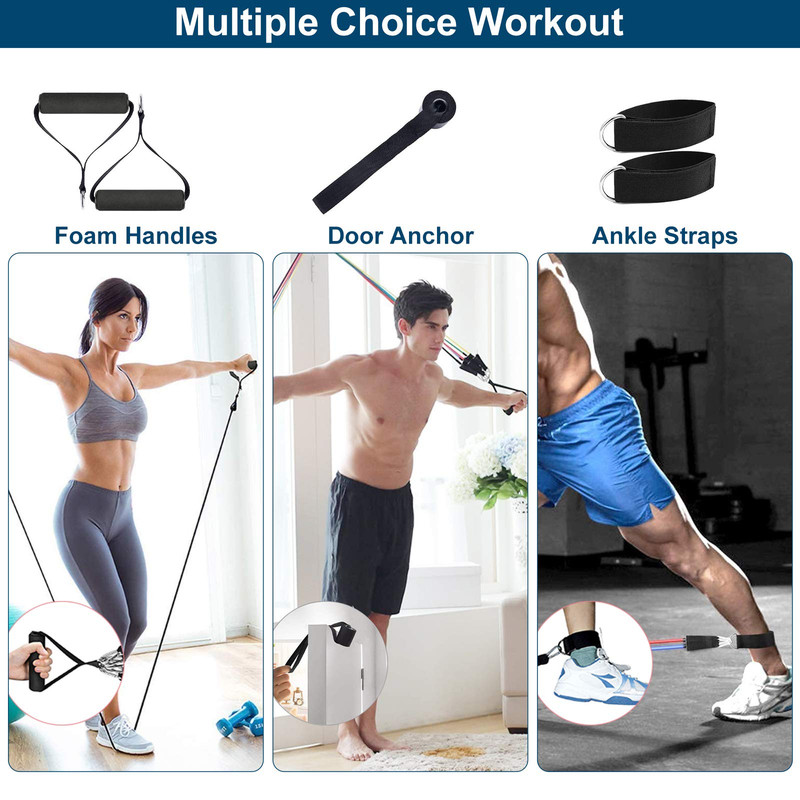 SET 2 JUEGOS BANDAS ELASTICA FITNES ENTRENAMIENTO GYM LAU - 8