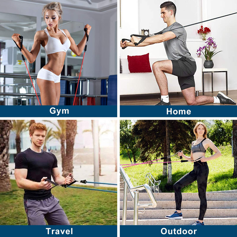 SET 2 JUEGOS BANDAS ELASTICA FITNES ENTRENAMIENTO GYM LAU - 9