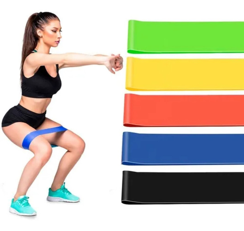 SET 4 BANDAS ELASTICAS RESISTENCIA ENTRENA GYM HOGAR LAU - 3