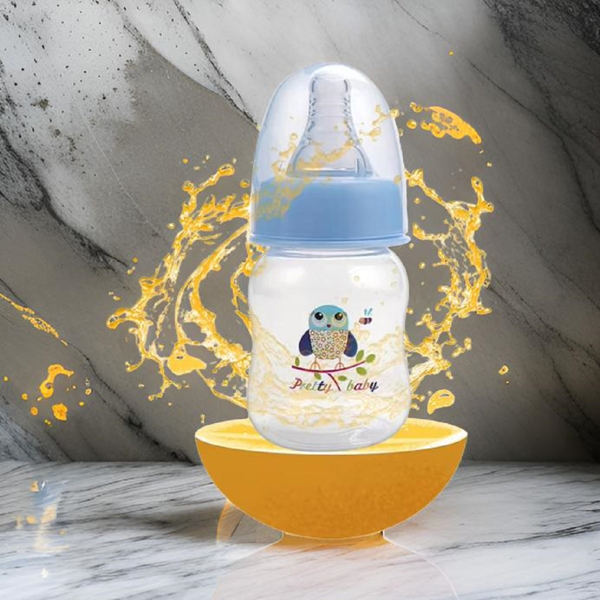 SET 5 MAMADERAS BIBERON COMPACTO PRACTICO BEBE LAU MULTICOLOR 60 ML - 3