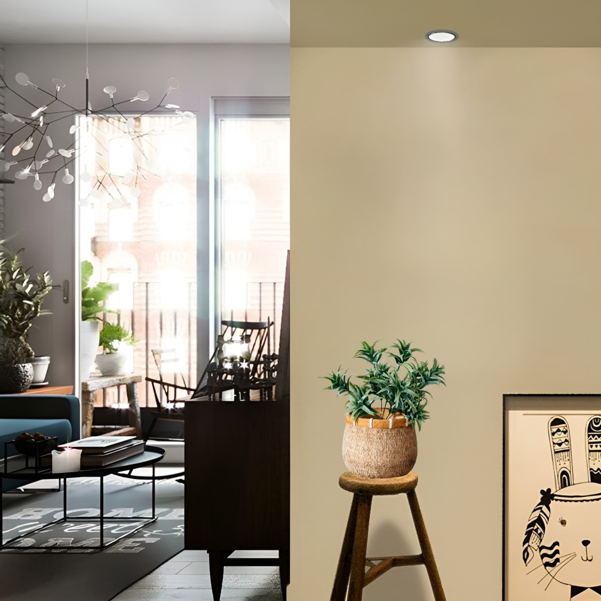 MACETA PLANTAS ARCILLA IMITACIÓN DE RATÁN DECORACIÓN JHN - 8