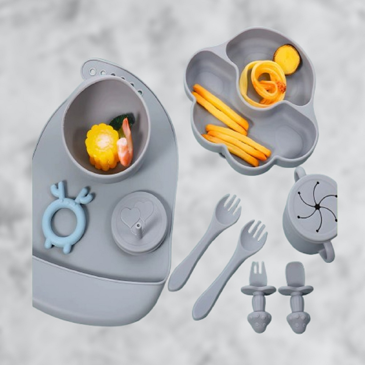MORDEDOR SET 8 SILICONA JUGUETE ALIVIO ENCIAS BEBÉ LAU - 7