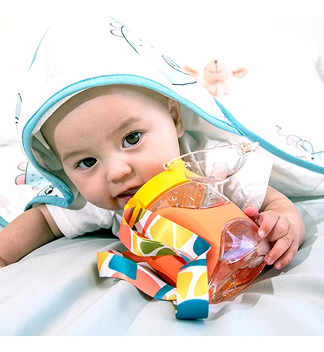 SET 2 VASOS PAJITA BOMBILLA NIÑOS BEBIDA JUGO LAU MULTICOLOR SILICONA - 2