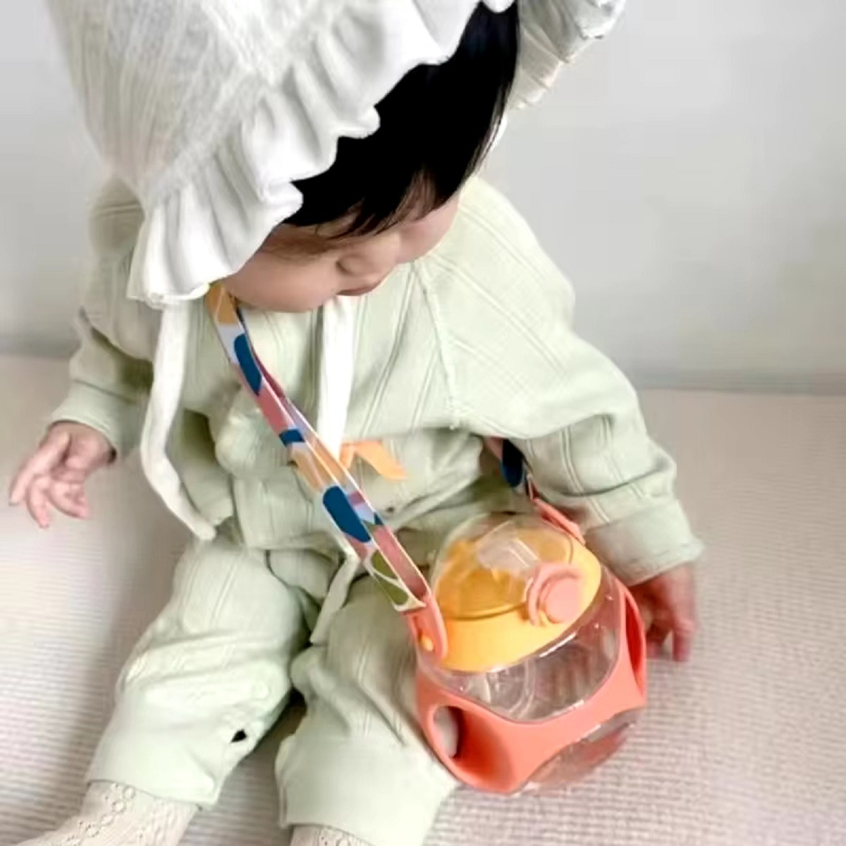 SET 2 VASOS PAJITA BOMBILLA NIÑOS BEBIDA JUGO LAU MULTICOLOR SILICONA - 10