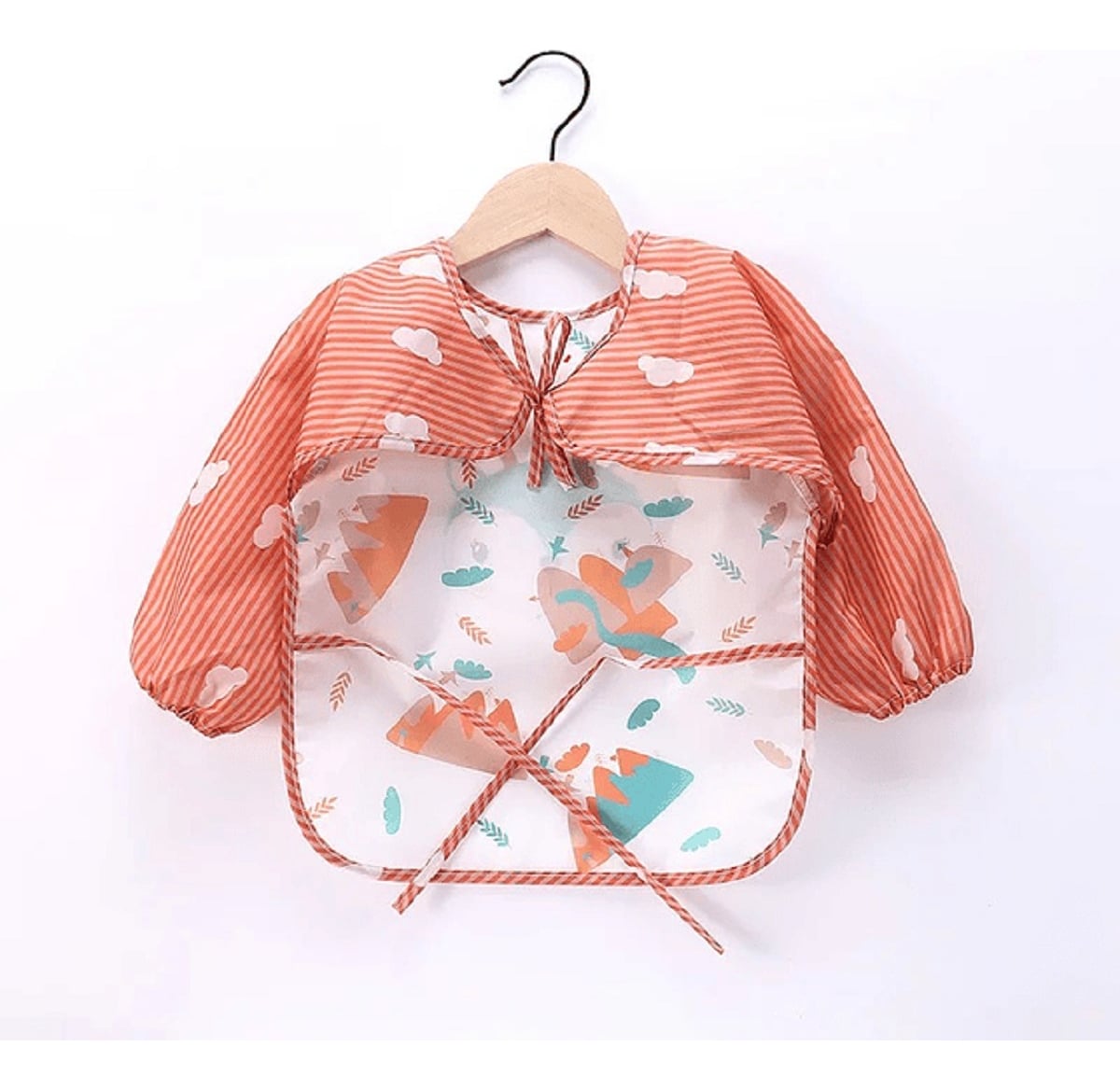 SET 3 BABEROS SILICONA IMPERMEABLE MANGA LARGA BEBE LAU - 3