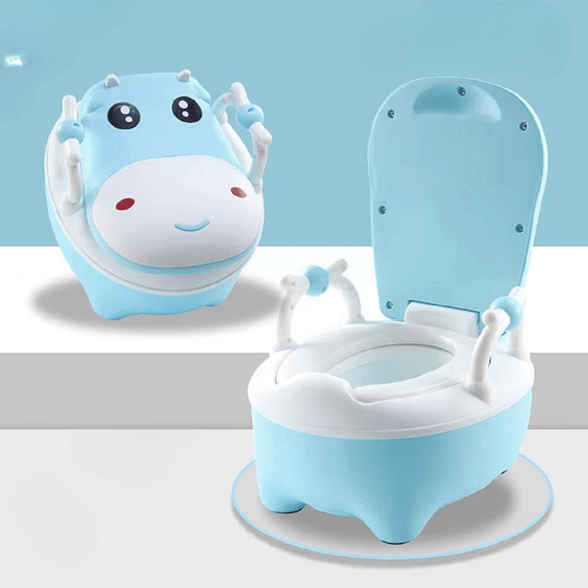PELELA DISEÑO VACA PORTATIL BAÑO MANIJA NIÑOS NILAS LAU - 4
