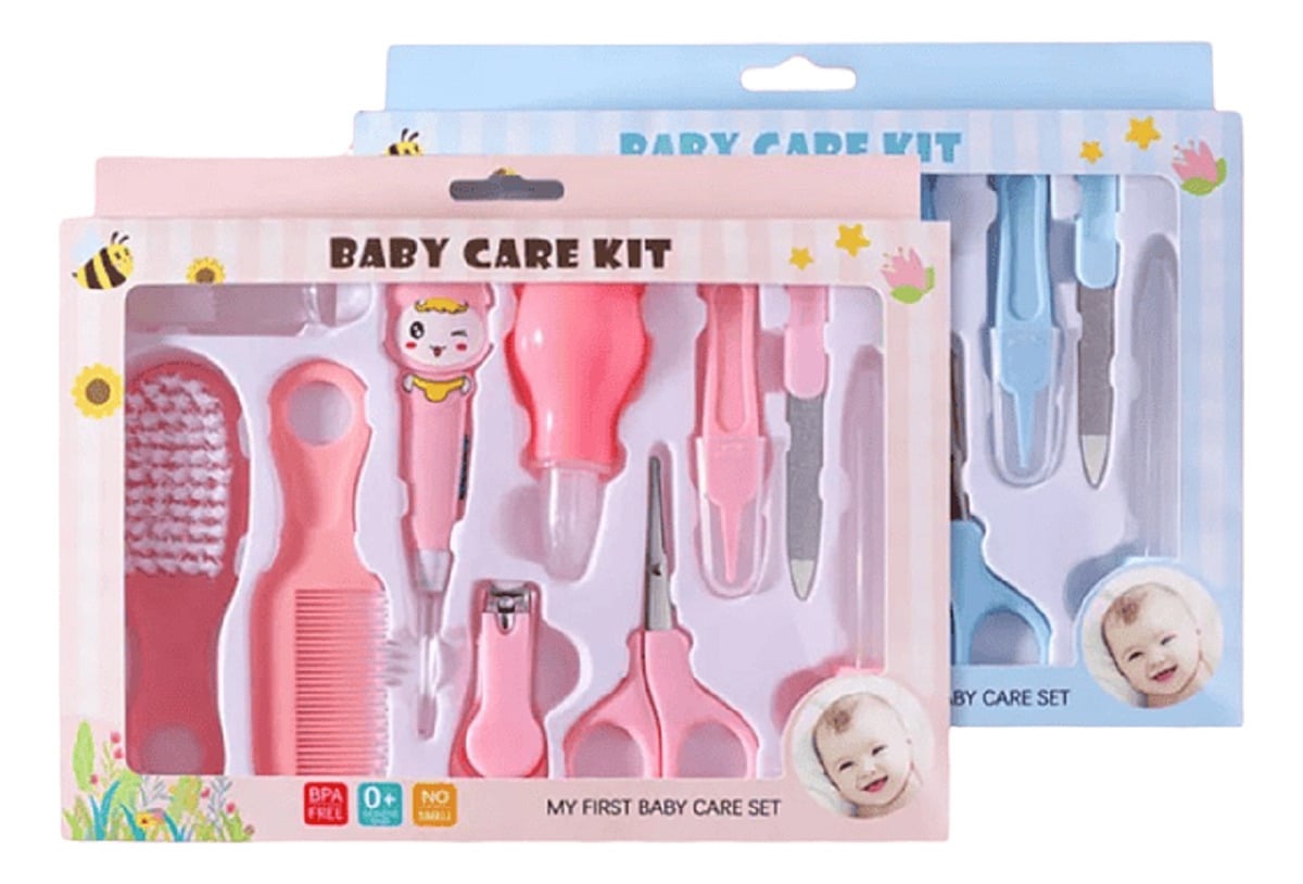 SET 2 KITS CUIDADO BEBE 10 EN 1 HIGIENE COMPLETO NIÑOS LAU - 1