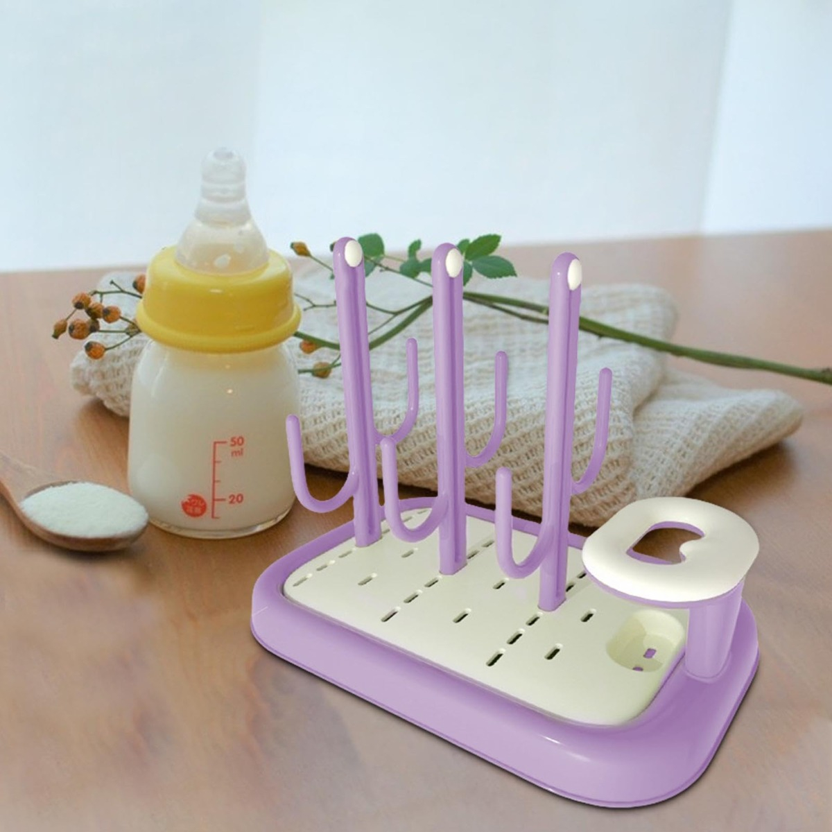SET 2 ESCURRIDOR MAMADERA SILICONA BIBERON BEBE LAU - 5
