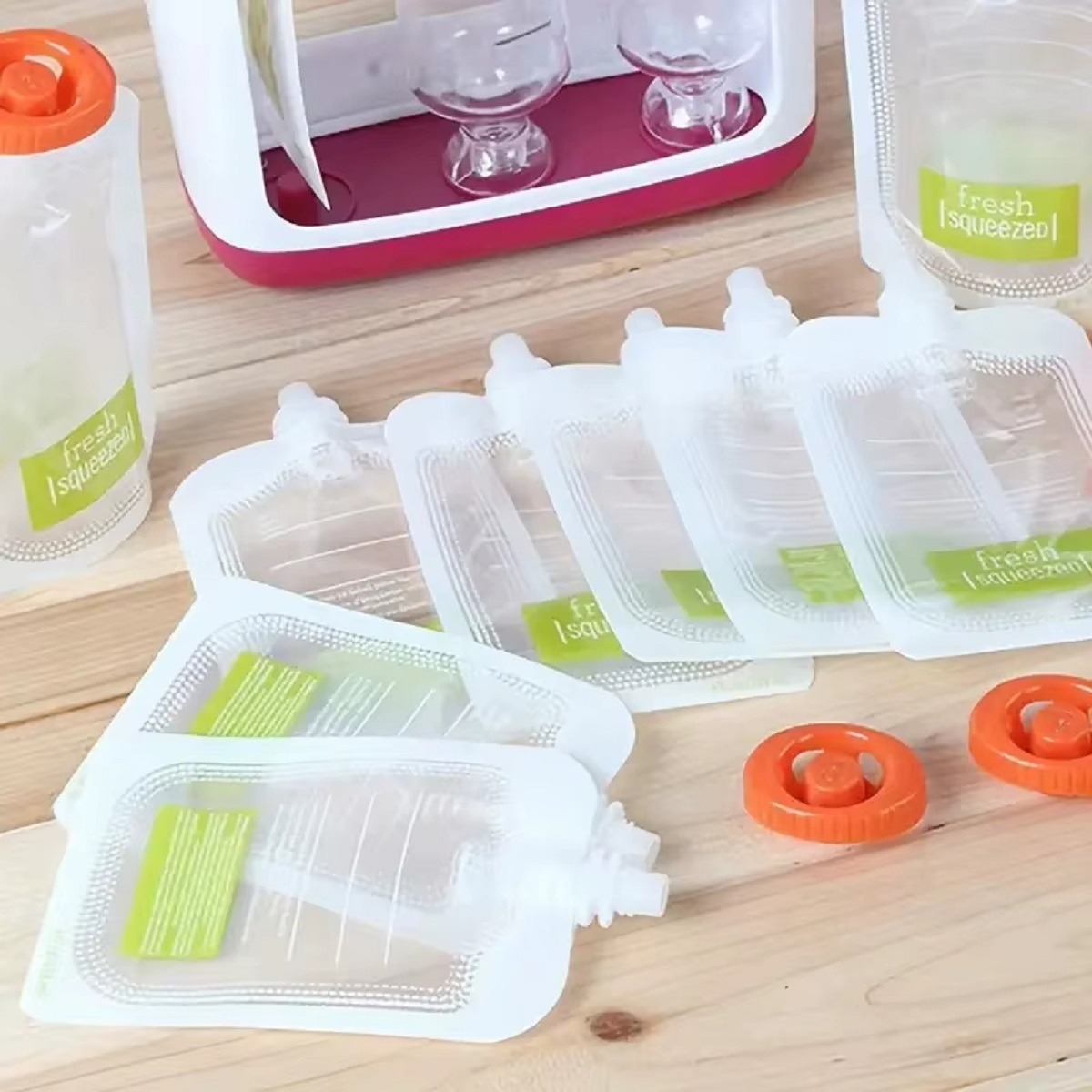 SET 20 BOLSAS ALIMENTACION REUTILIZABLE 118 ML BEBES LAU - 6