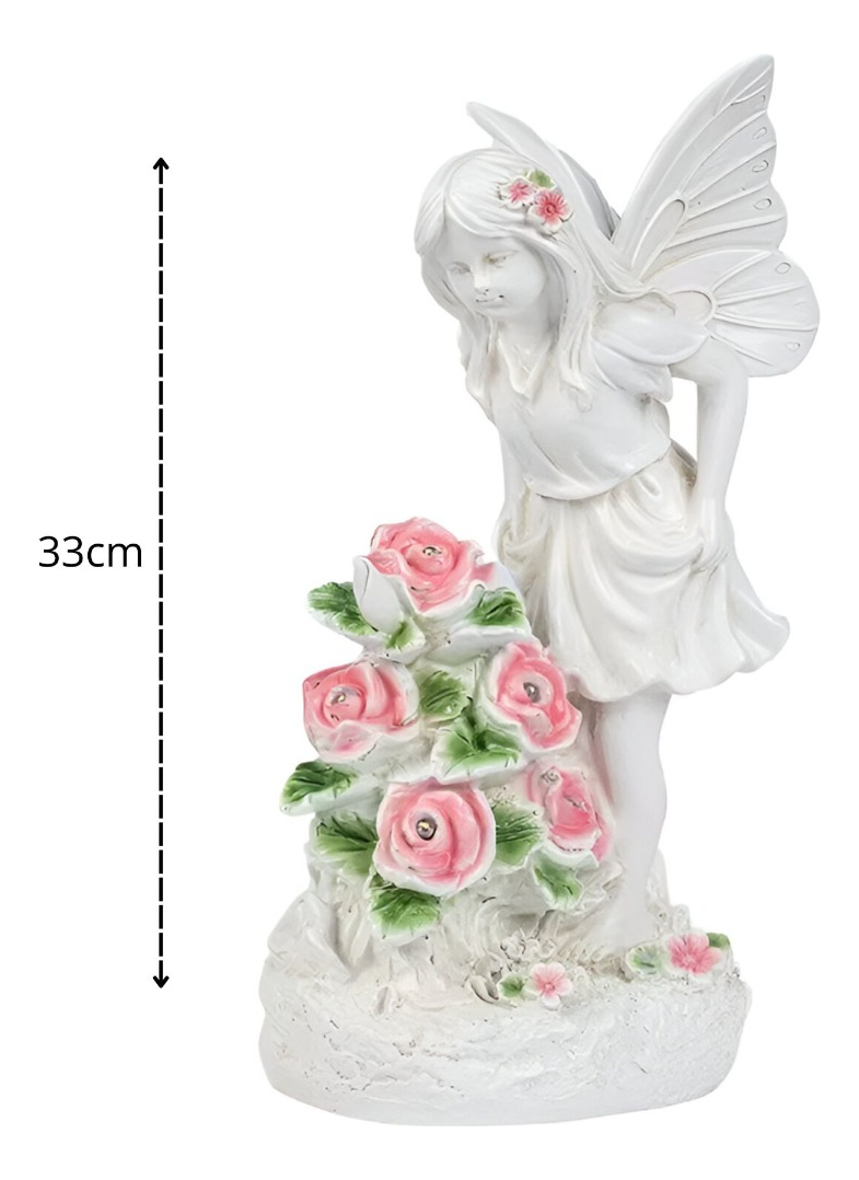 ESTATUA FIGURA ÁNGEL JARDÍN ESCULTURA DECORACIÓN LED JHN - 2