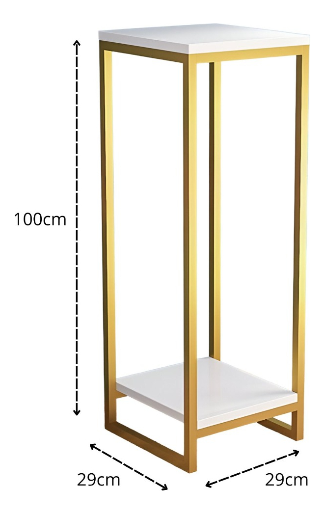 PORTA MACETA SOPORTE PLANTAS 2 NIVELES EXHIBICIÓN 100CM JHN - 2