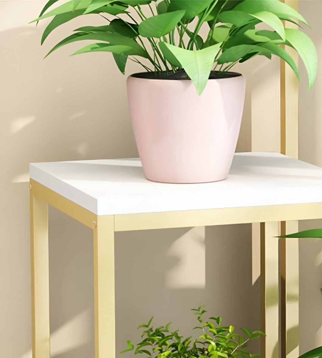 PORTA MACETA SOPORTE PLANTAS 2 NIVELES EXHIBICIÓN 100CM JHN - 6