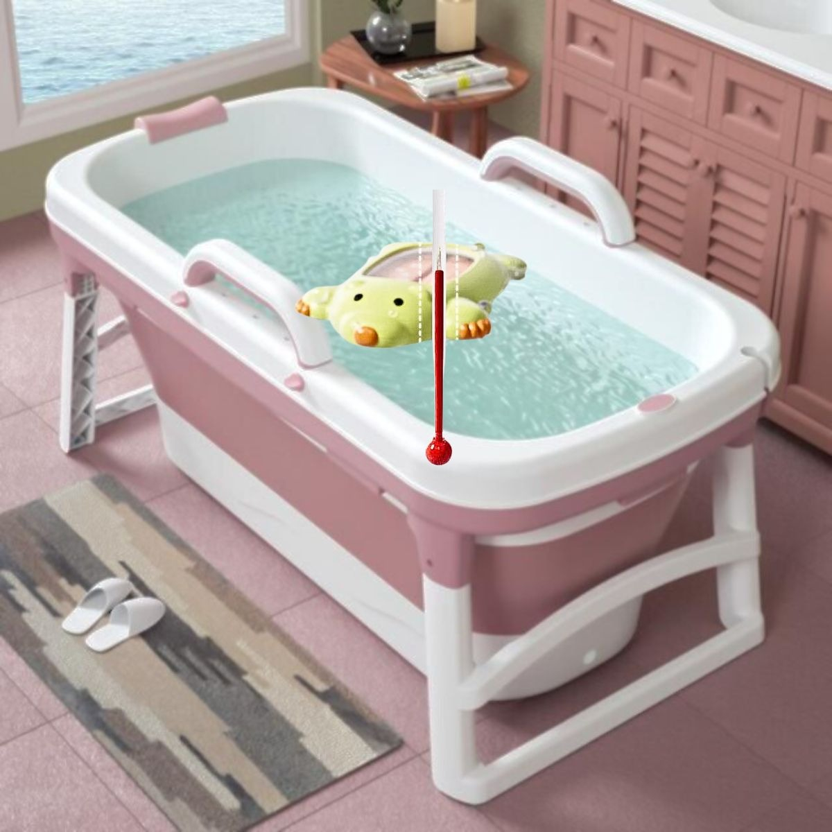 SET 3 TERMOMETRO DUCHA AGUA BAÑO DISEÑO OSO NIÑOS LAU - 2
