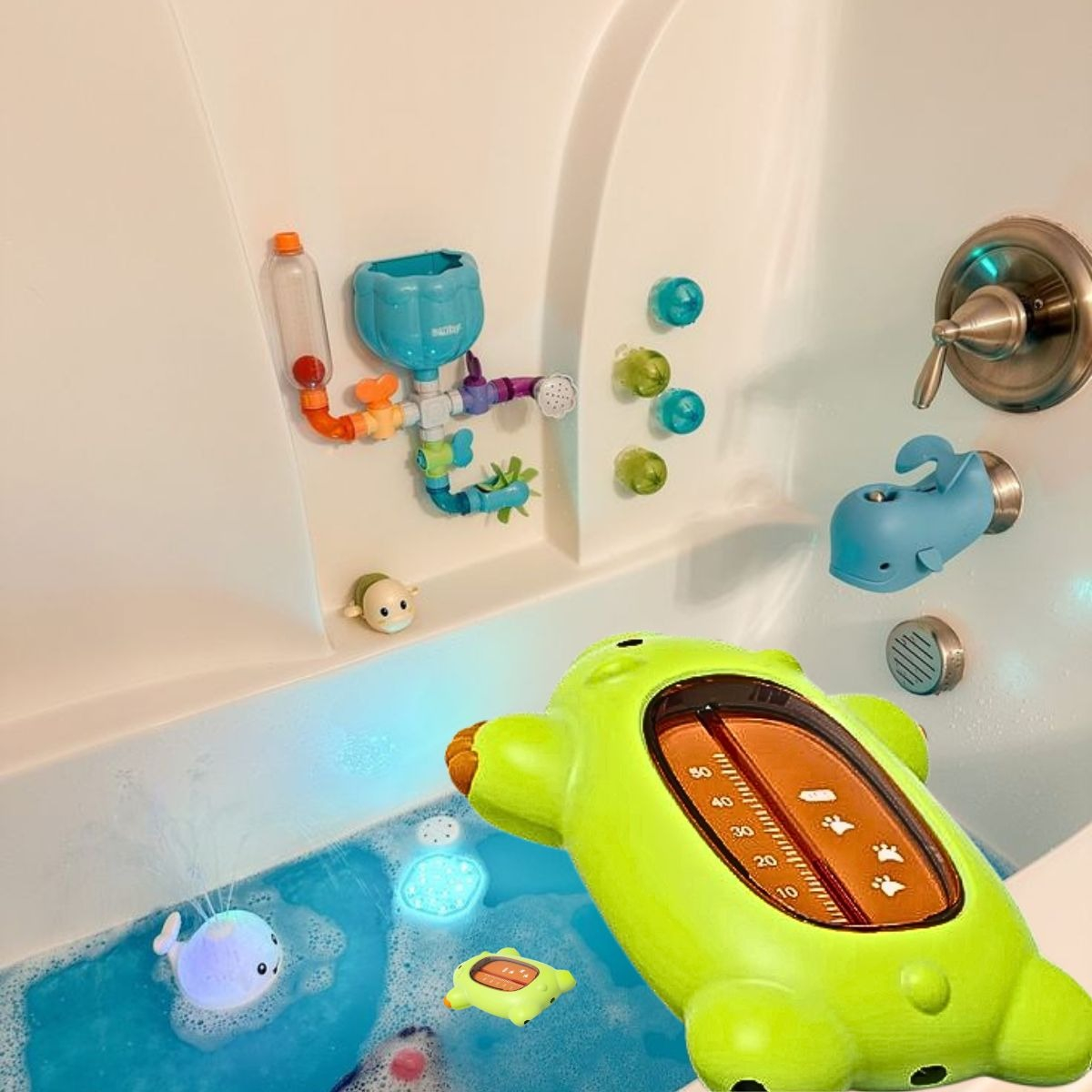 SET 3 TERMOMETRO DUCHA AGUA BAÑO DISEÑO OSO NIÑOS LAU - 10