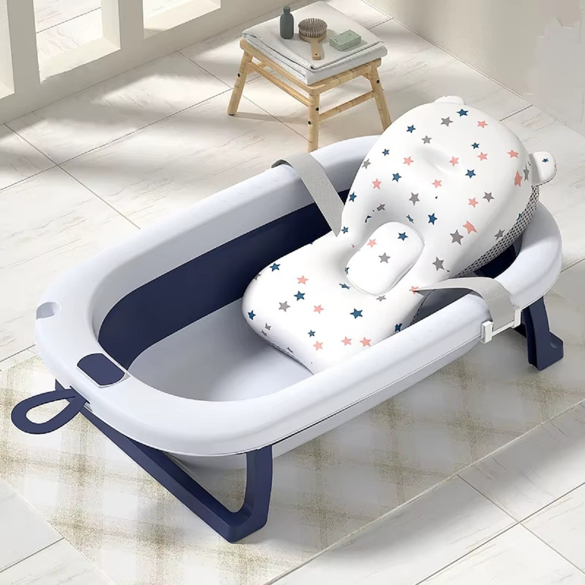 TINA BAÑERA PLEGABLE TERMOMETRO COMPACTA BEBES LAU - 10