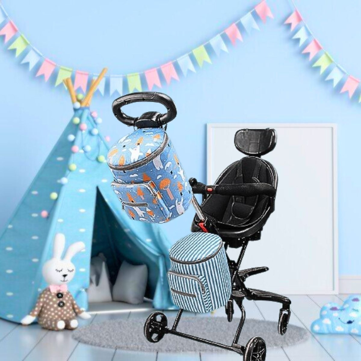 MOCHILA MATERNAL MULTIUSOS ESTILO COMODIDAD BEBÉ MAMA LAU - 7