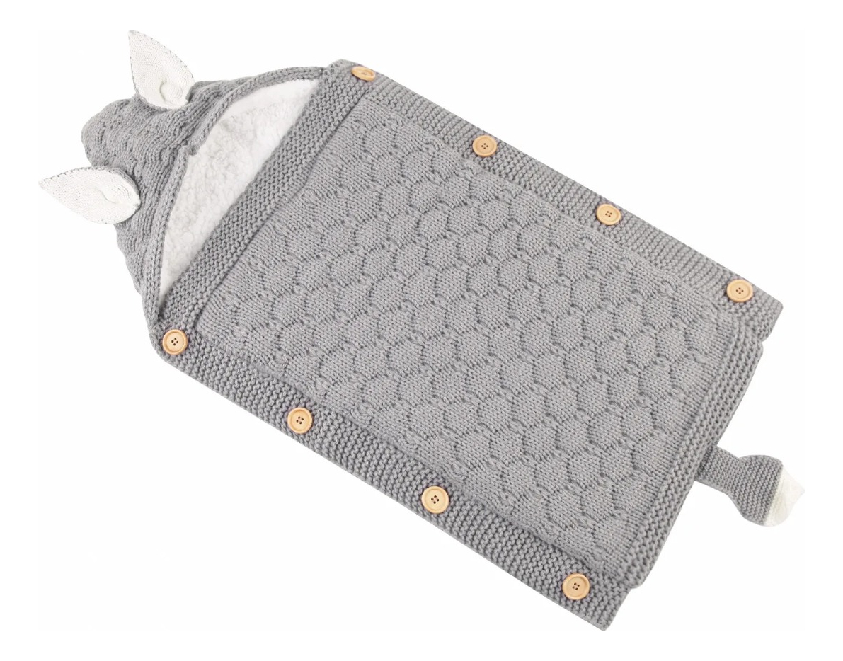 SACO DORMIR INVIERNO CARRITO TEJIDO CAPUCHA BEBES NIÑOS LAU - 6