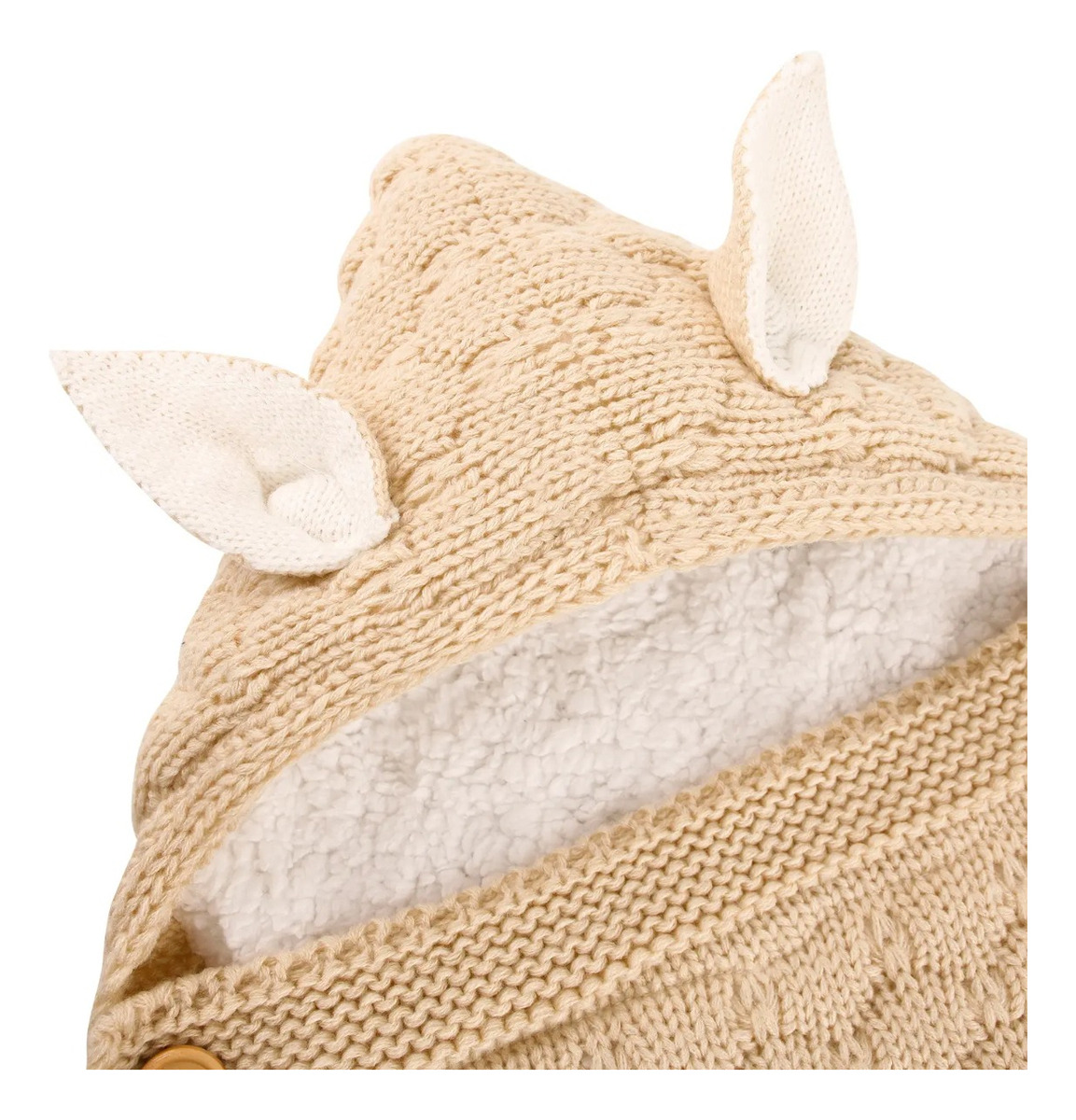 SACO DORMIR INVIERNO CARRITO TEJIDO CAPUCHA BEBES NIÑOS LAU - 10