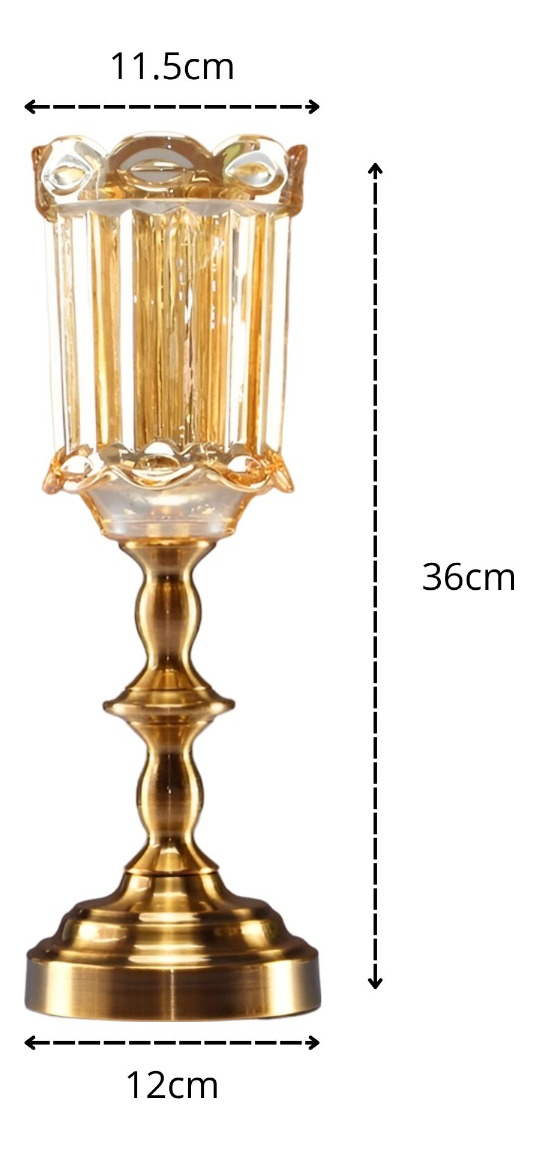 JARRÓN CRISTAL FLORERO BASE ADORNO DECORATIVOS 36 CM JHN - 2