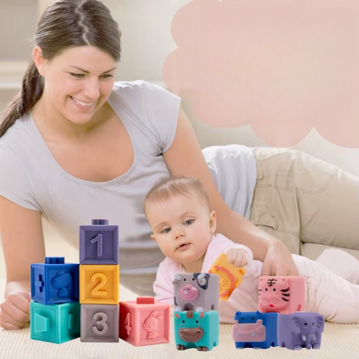 JUGUETES PUZZLES BLOQUES SILICONA EDUCATIVOS NIÑOS LAU - 7