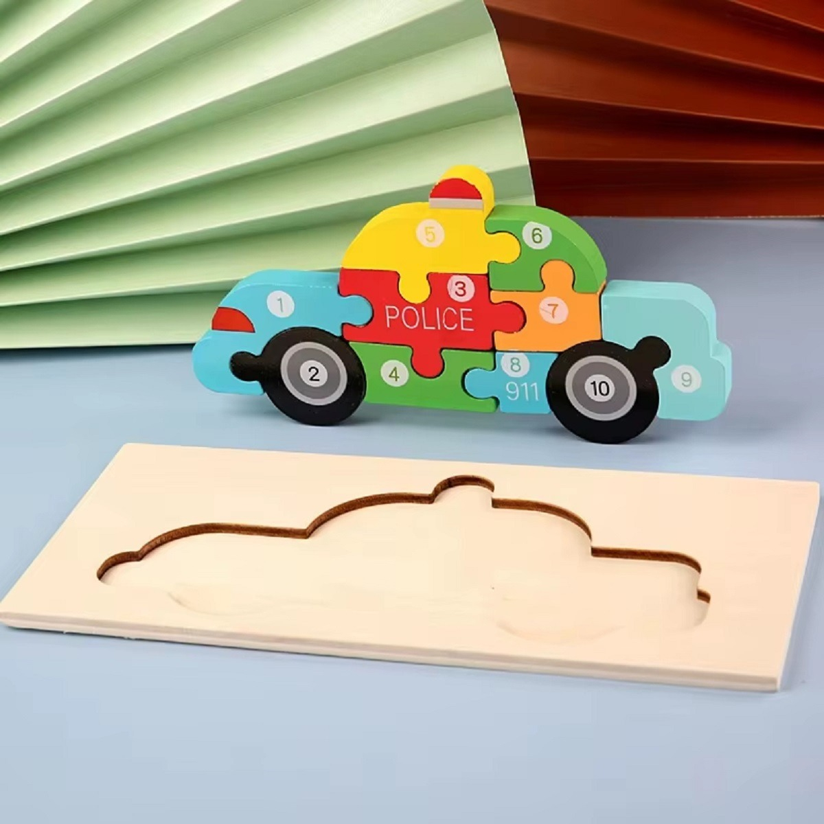 SET 5 PUZZLES ROMPECABEZAS 3D MADERA ANIMALES NIÑOS LAU - 2