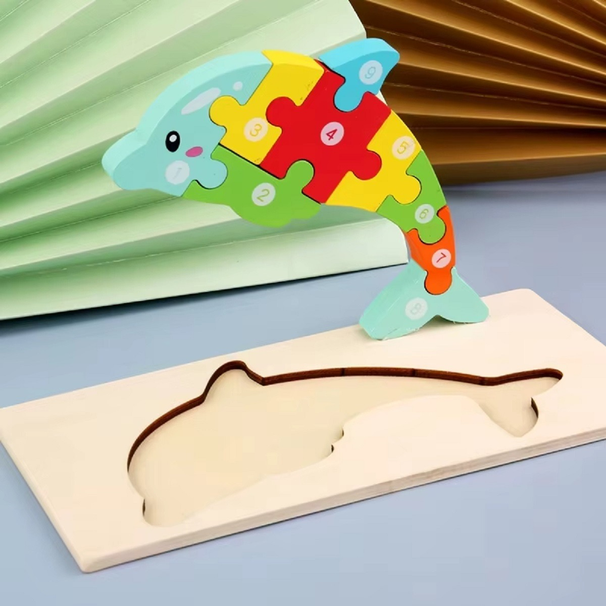 SET 5 PUZZLES ROMPECABEZAS 3D MADERA ANIMALES NIÑOS LAU - 8
