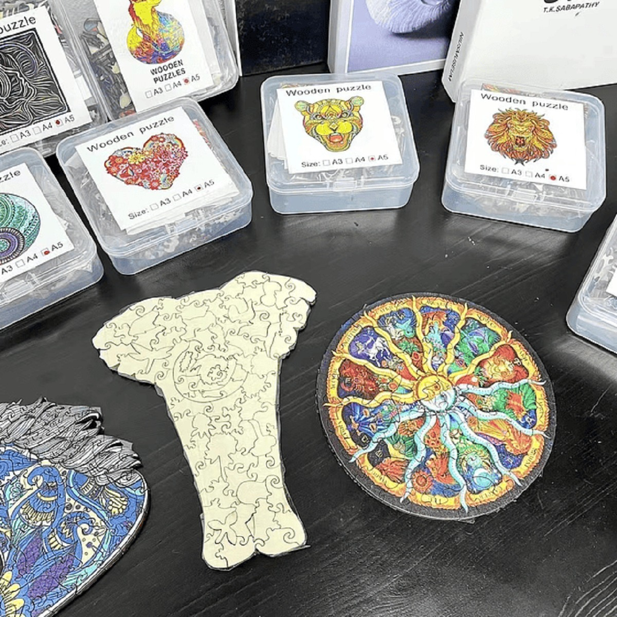 SET 4 PUZZLE ROMPECABEZA MADERA JUGUETE EDUCATIVO NIÑOS LAU - 8