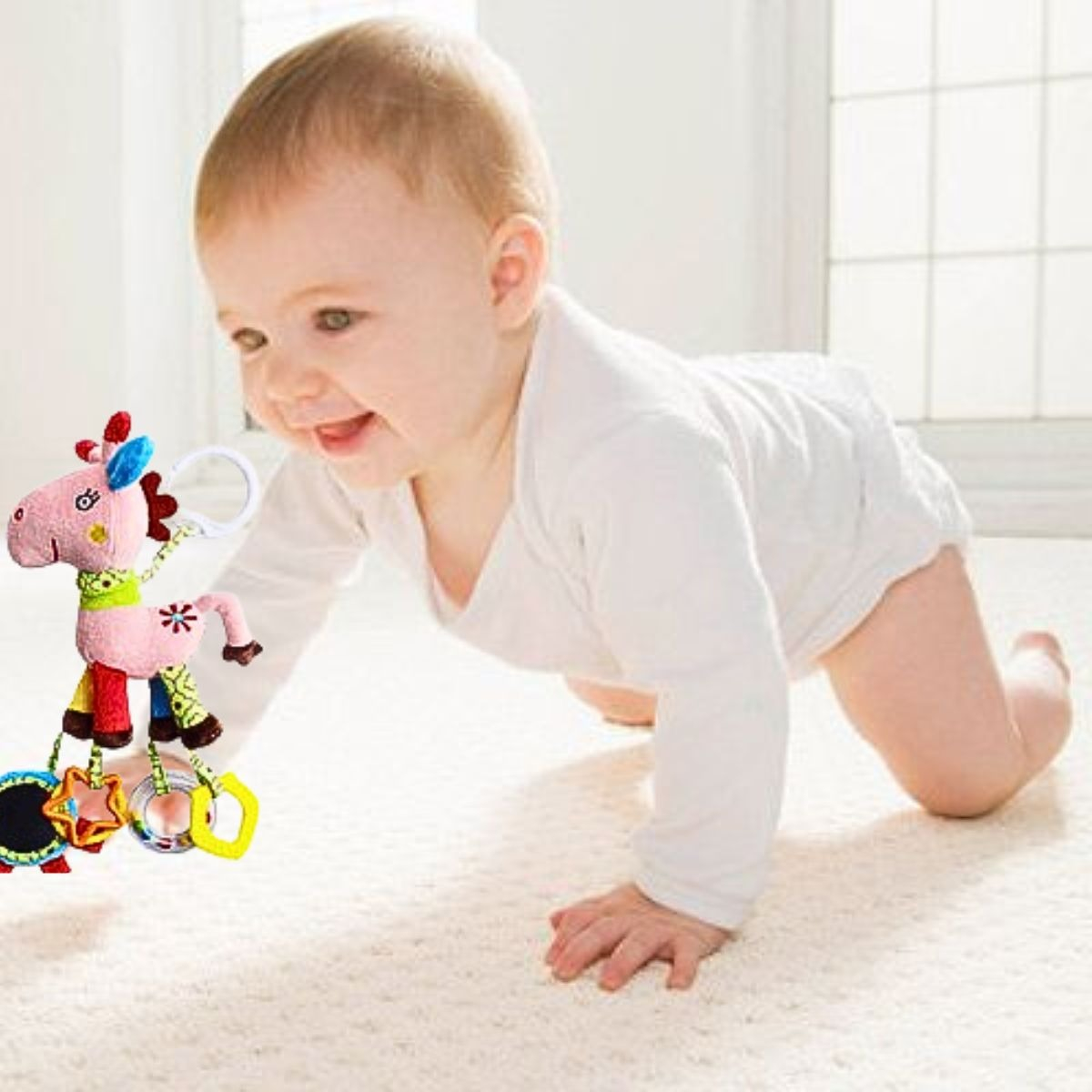 SONAJERO MÓVIL MUSICAL CUNA CARRITO ESTIMULAR BEBE LAU - 4