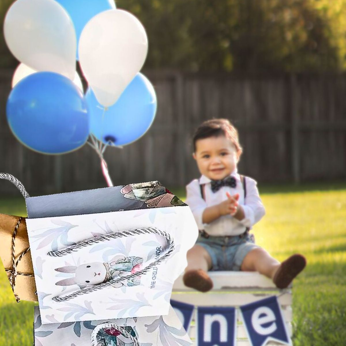 SET 9 BOLSAS REGALO ALTA CALIDAD CUMPLEAÑO BABY SHOWER LAU - 6