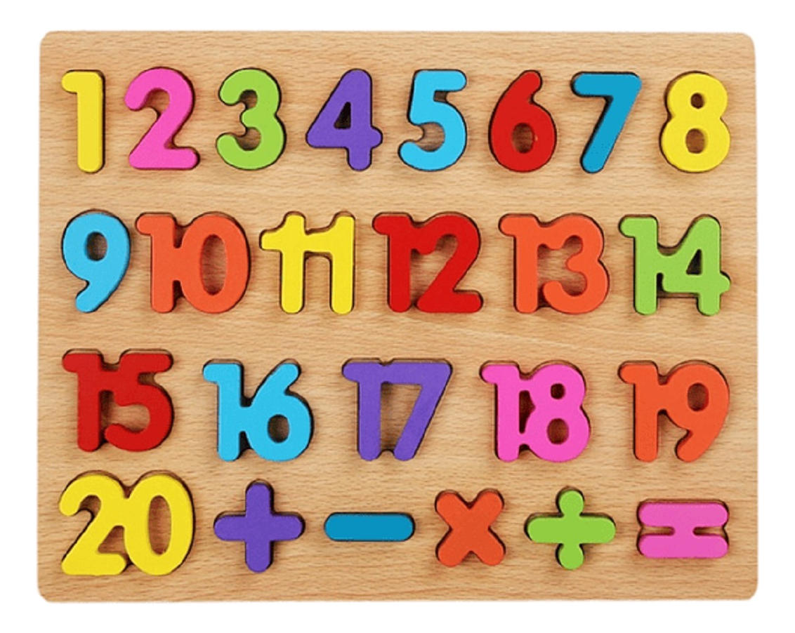 SET 3 ROMPECABEZAS MADERA NUMERO LETRAS EDUCATIVO NIÑOS LAU - 1