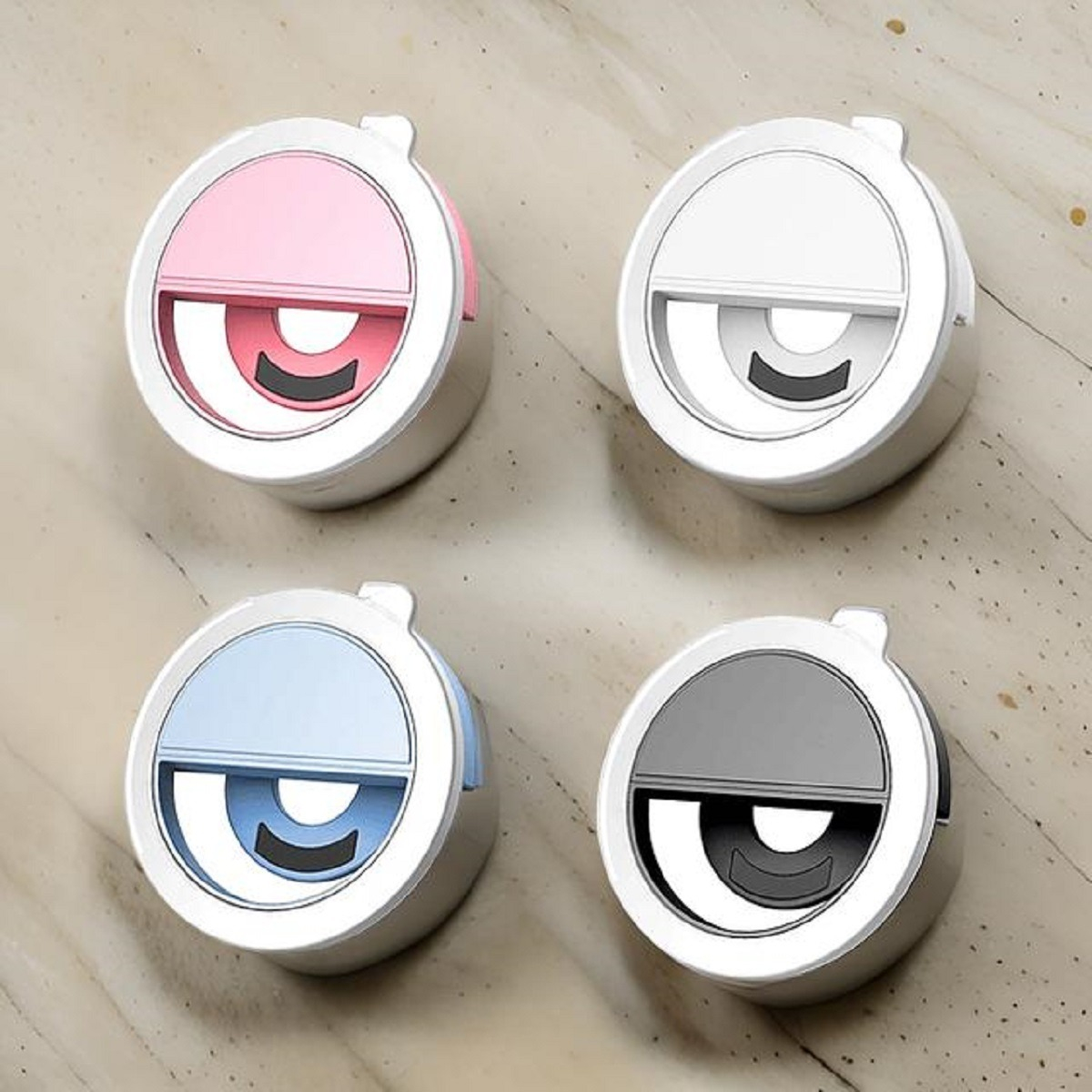 SET 4 ANILLO LUZ LED SELFIE DISEÑO OREJAS PORTÁTIL USB LAU - 10