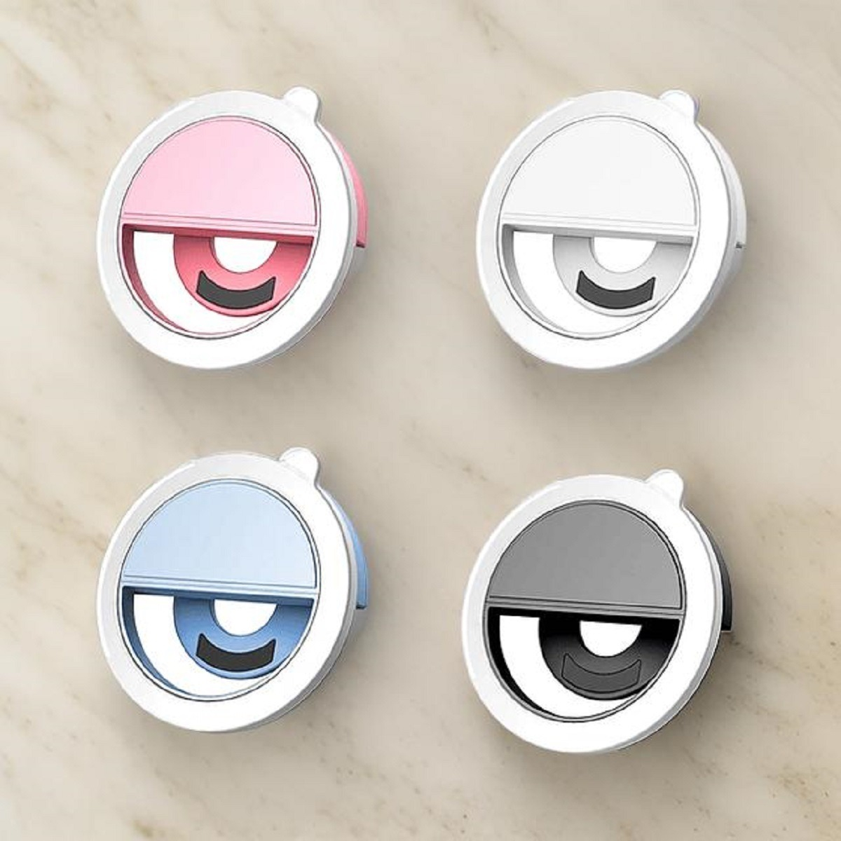 SET 4 MINI FLASH ARO LED SELFIES PORTÁTIL RECARGABLE LAU - 9