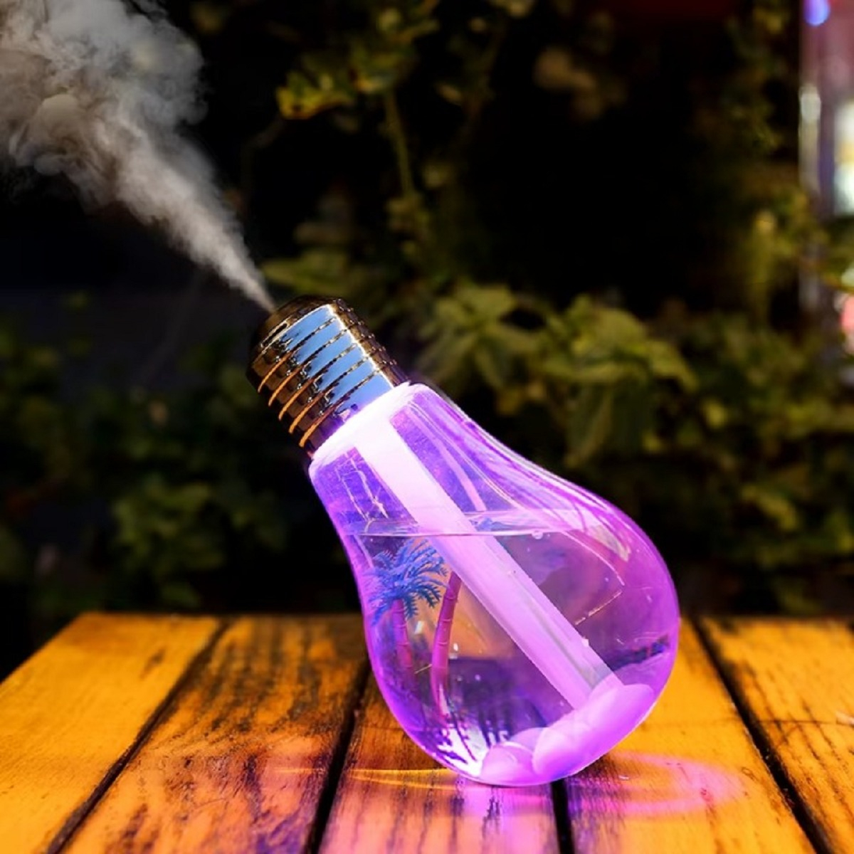 HUMIDIFICADOR DISEÑO BOMBILLO NOCTURNO DECORA PORTÁTIL LAU - 7