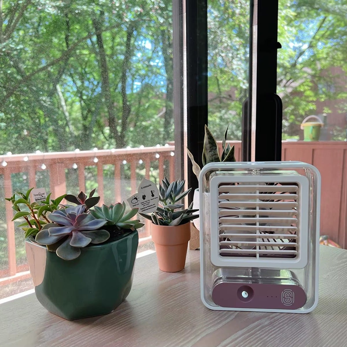 MINI ENFRIADOR AMBIENTE PORTÁTIL LUZ LED RECARGABLE LAU - 5