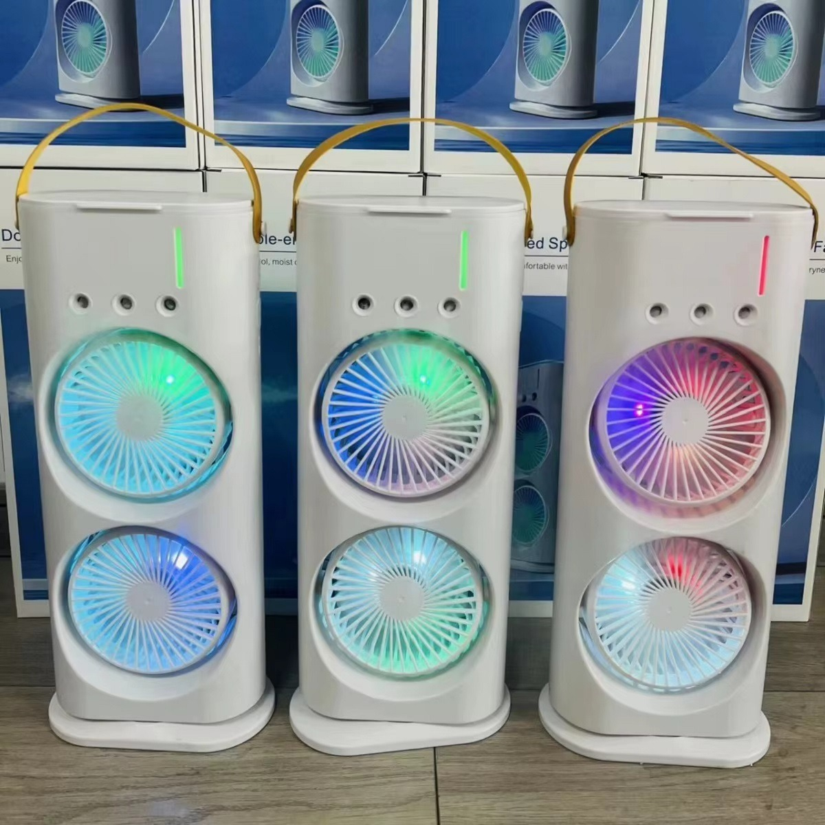 VENTILADOR PORTÁTIL ESCRITORIO DOBLE 12'' PRÁCTICO HOGAR LAU - 9