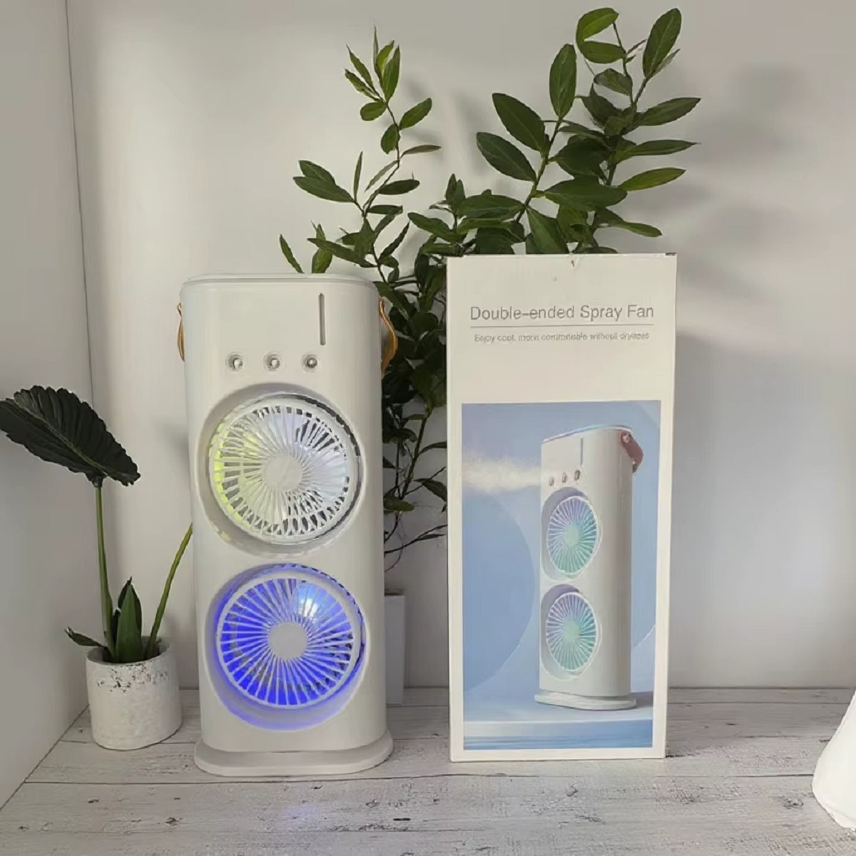 VENTILADOR PORTÁTIL ESCRITORIO DOBLE 12'' PRÁCTICO HOGAR LAU - 10