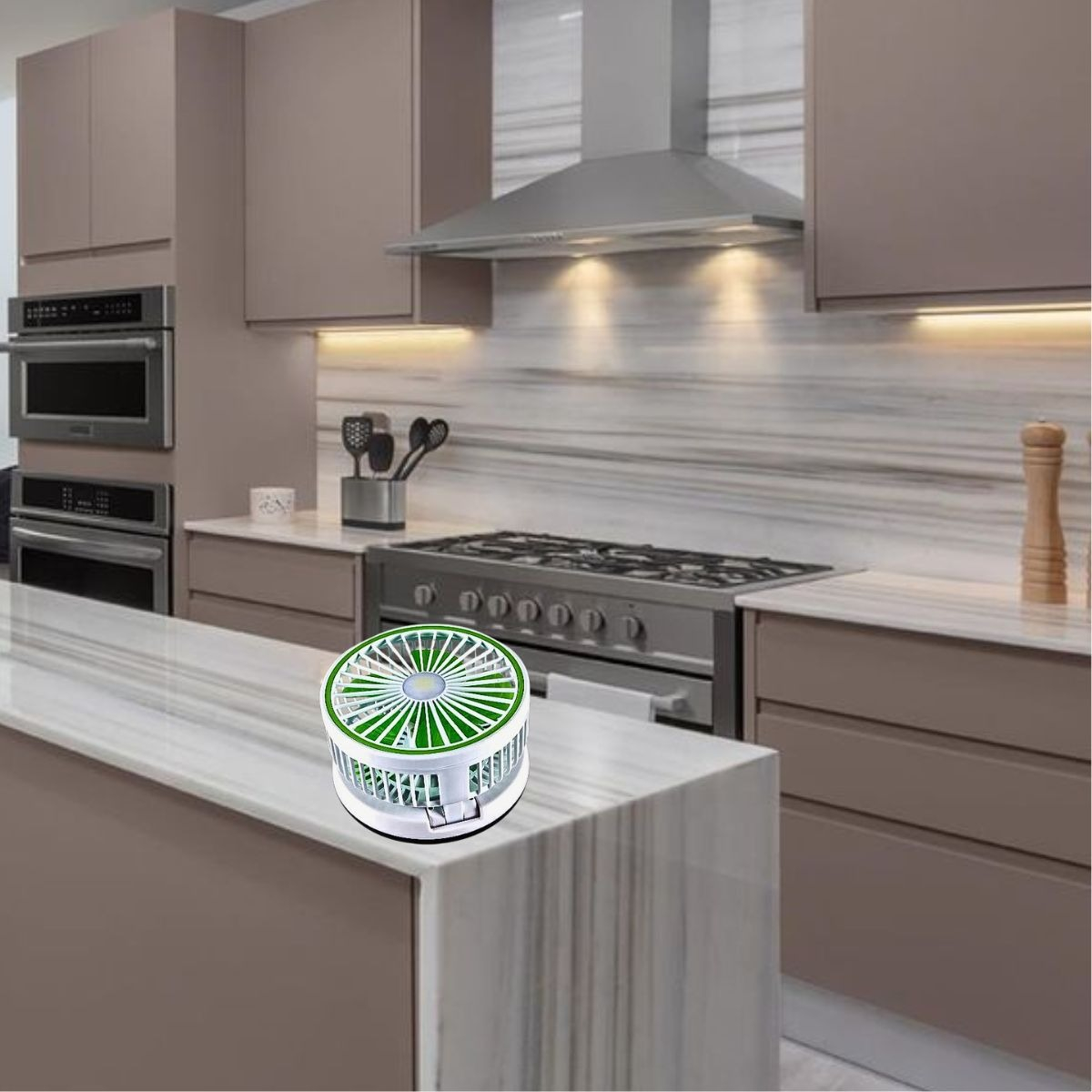 VENTILADOR MESA USB PORTÁTIL PLEGABLE LUCES LED HOGAR LAU - 6