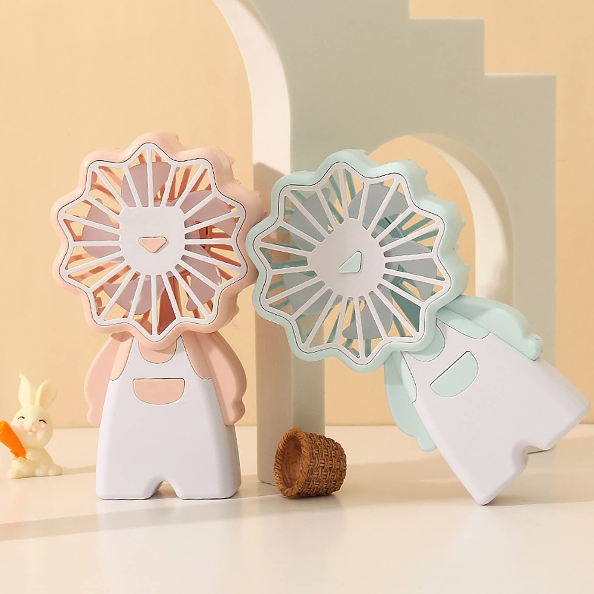SET 2 MINI VENTILADOR PORTATIL ASTRONAUTA RECARGABLE USB LAU - 7