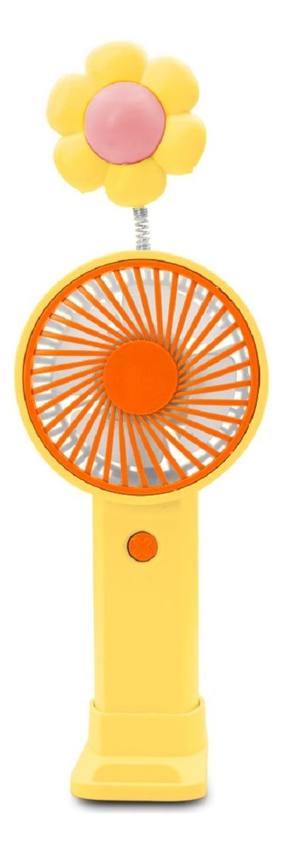 VENTILADOR MANO ADORNO FLOR LUZ SENSORIAL BASE REMOVIBLE LAU - 1