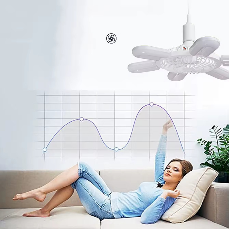 VENTILADOR LED PLEGABLE CONTROL REMOTO ILUMINACION LAU - 2