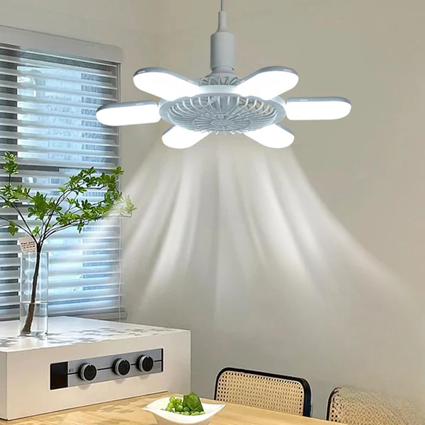 VENTILADOR LED PLEGABLE CONTROL REMOTO ILUMINACION LAU - 5