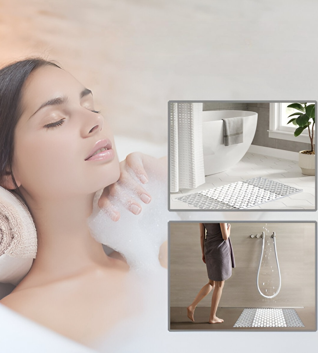 ALFOMBRA BAÑO DUCHA ANTIDESLIZANTE AGUJEROS DRENAJE JHN - 7